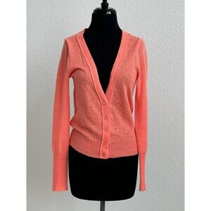 J Crew Alpaca Merino Wool Blend V Neck Jeweled‎ Button Cardigan Sz L Coastal Y2K